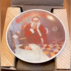 Norman Rockwell “Deer Santy Claus” Limited Edition Plate Certified + Endorsed